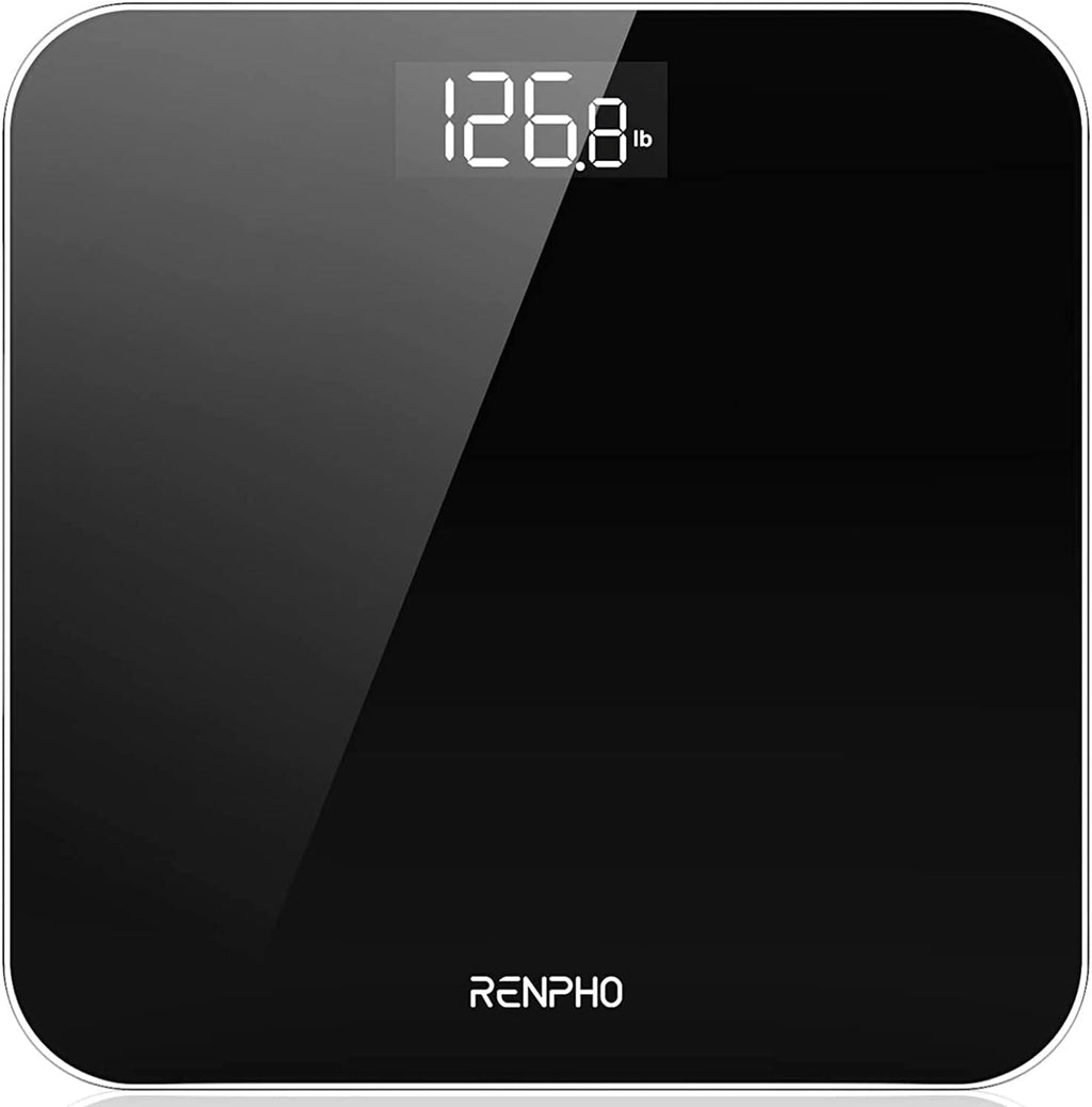 RENPHO Scale for Body Weight, Mechanical Bathroom Weighing Scale, Highly Accurate & Measures Weight up to 400 lb/180kg, Batteries Included, 10.2"/260mm, Black-Core 1S