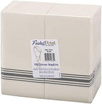 Hoffmaster FP1112 FashnPoint Black and White Dishtowel Printed Dinner Napkin, Ultra Ply, 15 1/2" x 15 1/2", 1/8 Fold (8 Packs of 100)