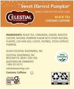 Celestial Seasonings Tea Bags Sweet Harvest Pumpkin Black Tea 18 Count