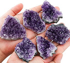 rockcloud Natural Purple Amethyst Quartz Crystal Cluster Geode Druzy Home Decoration Gemstone Specimen