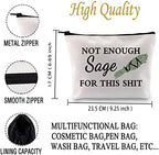 JXGZSO Funny Sage Bag Witchy Gift Not Enough Sage For This Shit Makeup Bag Sage Lover Gift (Not Enough Sage bag)