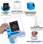 4 Pack Laundry Detergent Dispenser, 61Oz Clear Plastic Liquid Laundry Soap Dispenser with Removable Labels, Refillable Fabric Softener Container Laundry Powder Holder for Laundry Room Organization