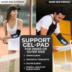 DR. BRACE® Elite Elbow Brace Support, Breathable Elbow Compression Sleeve with Gel Pad for Golfer's, Tennis Elbow & Tendonitis Treatment & Pain Relief 2024 (Black, Large)
