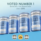 Fever-Tree Club Soda – Premium Zero Calorie Mixer for Cocktails and Mocktails, 5.1 fl oz Cans, Pack of 24 – Naturally Sourced, Non-GMO