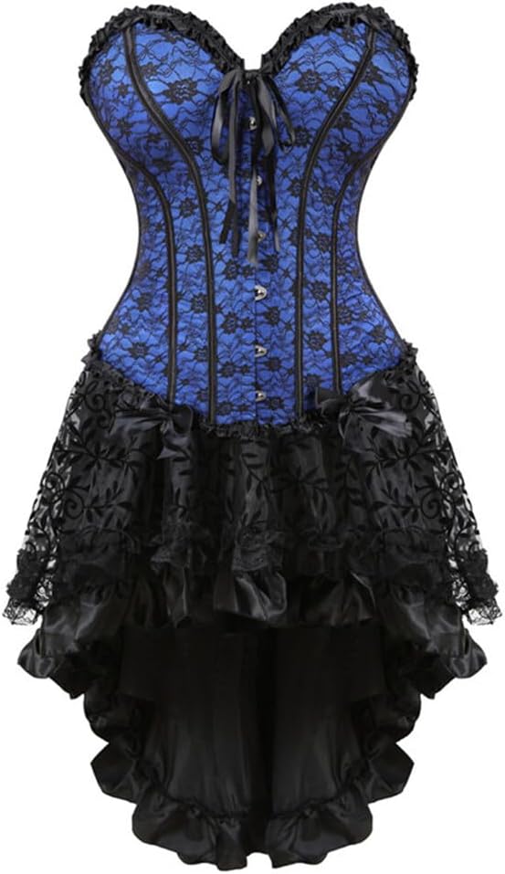 Corsets Dress for Women Gothic Burlesque Bustiers TuTu Skirt Set Exotic