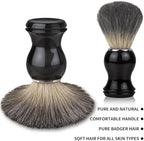 Shaving Brush Set 2 in 1, Shaving Brushes for Men with Comfortable Handle, Soft Bristle Shave Brush Shaving Kit Includes Brush Stand, Christmas, Birthday Gift for Bearded Man