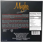 Mughe Gourmet Turkish Delight Candy Elegant Gift Box - 7oz/200g - Halal, Vegan Lokum Fruit Flavors Rose, Strawberry, Lemon, Orange, Mint - Gifts for Special Occasions, Christmas, Halloween