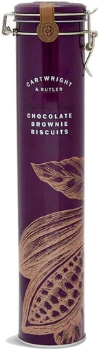 Cartwright & Butler Chocolate Brownie Biscuits In Tall Tin 300 G