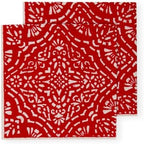 Caspari Annika Paper Cocktail Napkins in Red - 20 Per Package, 2 Packs