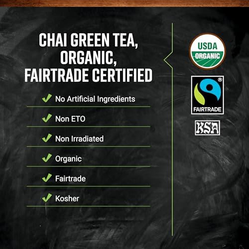 Frontier Co-op Organic Chai Green Tea, 1-Pound Bulk, Robust Combination of Green Tea & Spices, Great as Hot Tea, Fairtrade