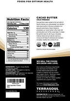 Terrasoul Superfoods Organic Cacao Butter, 1 Lb - Raw | Keto | Vegan | Unrefined