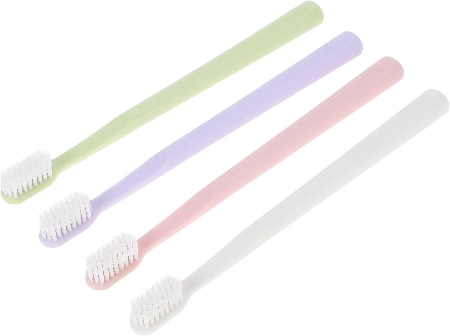 FRCOLOR Wheat Straw Toothbrush Set 8pcs with Gentle Thin Bristles, Portable Travel Toothbrush with Cap for Camping and Daily Oral Care