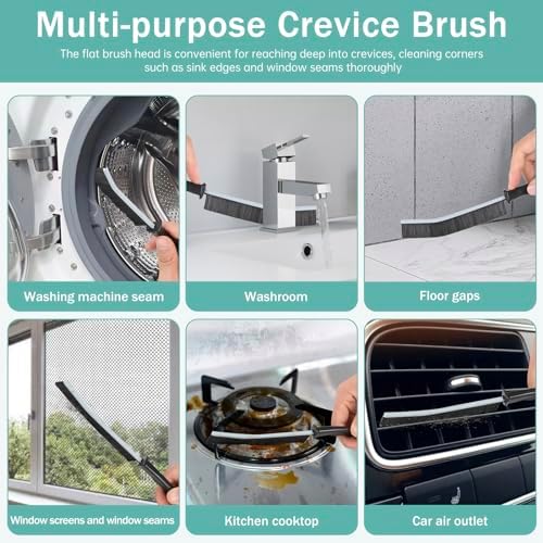 Crevice Cleaning Brush，Hard-Bristled Grout Brush，2026 New Multifunctional Gap Cleaning Brush Tool，Dead Corners Brushes for Bathroom Kitchen Tiles Window Door Slots，5pcs