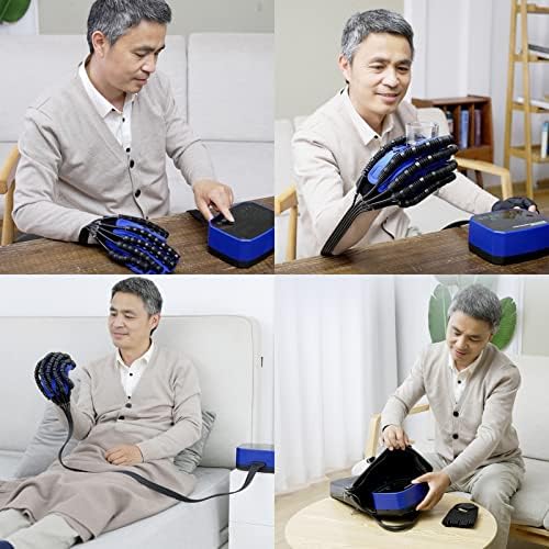 Rehabilitation Robot Gloves, Upgrade 5 Fingers are Trained Individually, LCD Display Touch Keys, AI Smart Chip, Stroke Hemiplegia Training Equipment(Size:XL Code,Color:Right Hand)