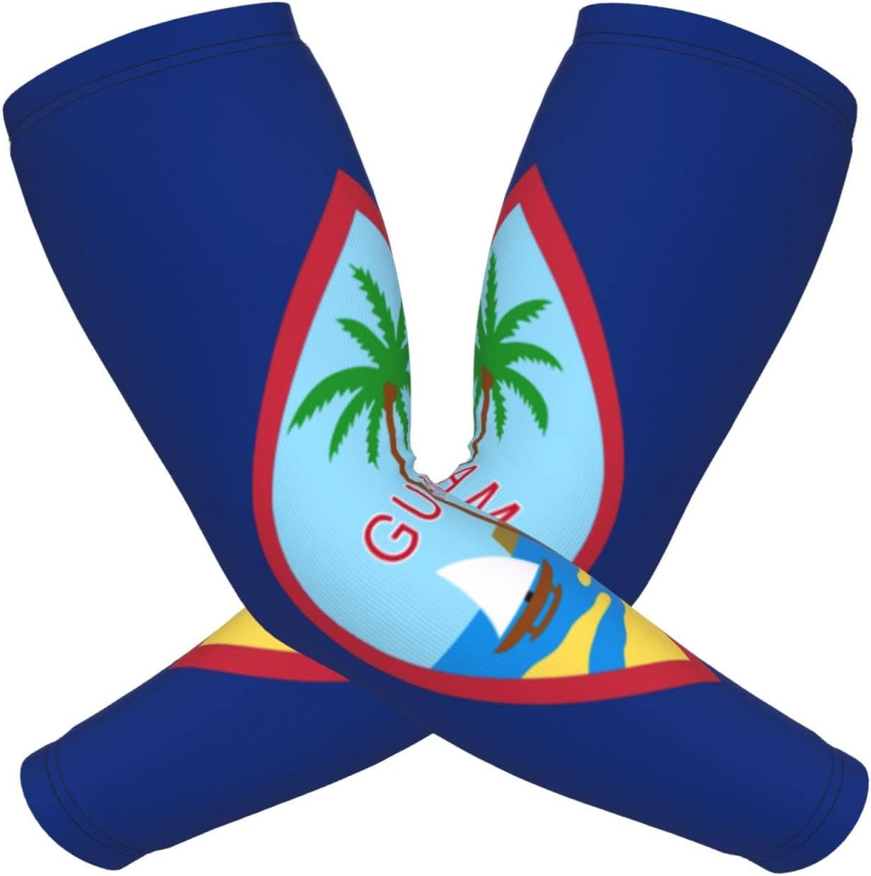 CUTEDWARF Flag Of Guam Sun Protection Arm Long Sleeve Protector Unisex Outdoor Sports Protective Sleeve Guard