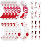 Soochat Halloween Cupcake Toppers Wrappers Horror Cake Decoration Bloodstain Cake Knife Scissors for Halloween Party Decoration 24 Pcs