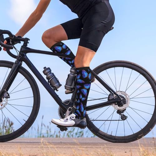 Crazy Fun Compression Socks Women Men Knee High Support Socks For Athletic Running Cycling