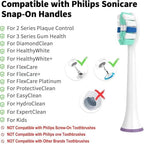 8 Pack Electric Toothbrush Heads – Compatible with Philips Sonicare Models, Snap-On Design, Dupont Bristles for Plaque Removal & Gum Care
