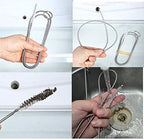 2 Pack 60 Inch Long Flexible Tube Cleaning Brush, Stainless Steel and Nylon Bristles, Suitable for Home Kitchen, Fish Tank, Water Pump Accessories, and More