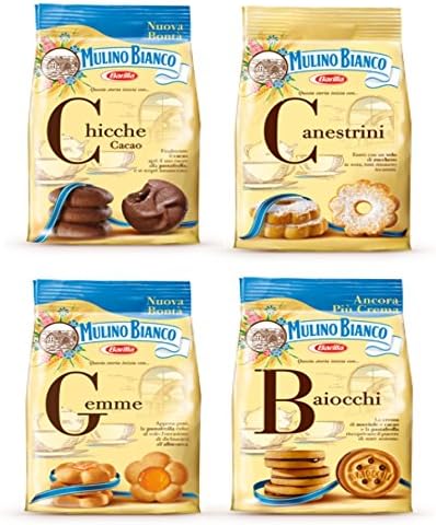 Mulino Bianco: "Tenerezze" Shortcake filled with lemon cream - 7.05 Oz (200g) Pack of 4 [ Italian Import ]