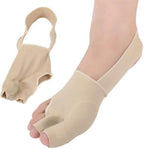 Bunion Straightener Protector Relief Sleeve w/Gel Bunion Stretchy Pads Cushioned Splint, Orthopedic Hallux Valgus Overlapping Corrector Bootie Guard Hammer Toe Pain Aid Surgery Treatment 2 Pcs (S)