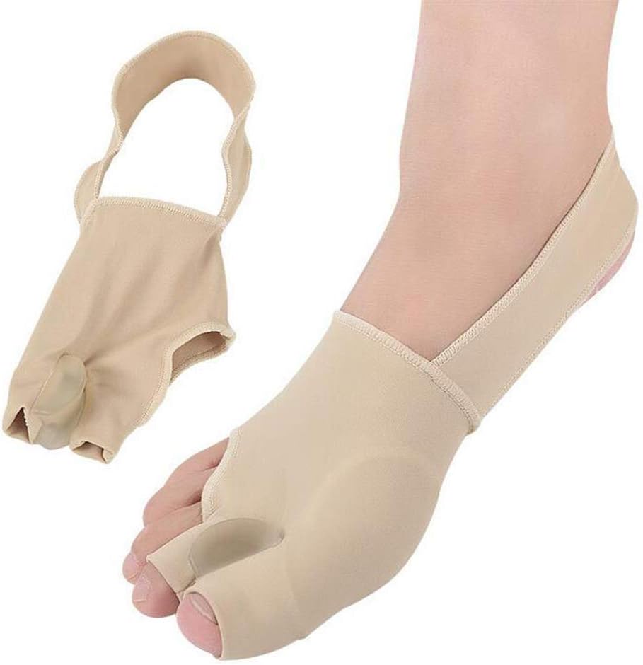Bunion Straightener Protector Relief Sleeve w/Gel Bunion Stretchy Pads Cushioned Splint, Orthopedic Hallux Valgus Overlapping Corrector Bootie Guard Hammer Toe Pain Aid Surgery Treatment 2 Pcs (S)