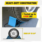 Nilight Wheel Chocks, Heavy Duty Wheel Stopper for Car, Truck, RV, Trailer, Caravan, Motorcycle, 8.7" x 4.8" x 4.2", 2-Pack