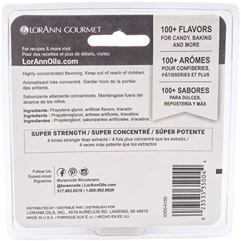 LorAnn Oils Super Strength Flavoring - Used For Candy Making, Flavoring, Baking, Hard Candy, & Flavor Oils - Bold, Natural Flavors 4X Stronger Than Extracts - Apple, Pack of 2, 0.125 fl oz