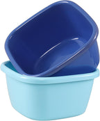 2-Pack Large Wash Basin, 18 Quart Plastic Dish Pan/Wash Tub