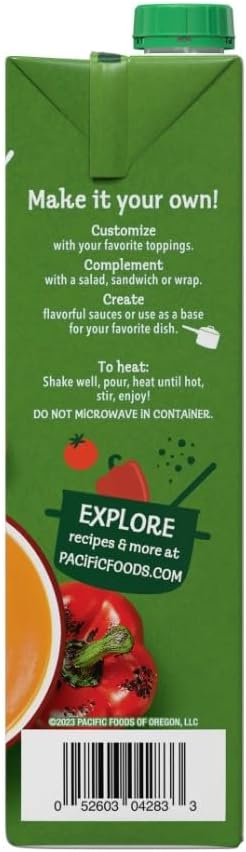 Pacific Foods Organic Red Pepper and Tomato Soup 32 Ounce (Pack of 5)