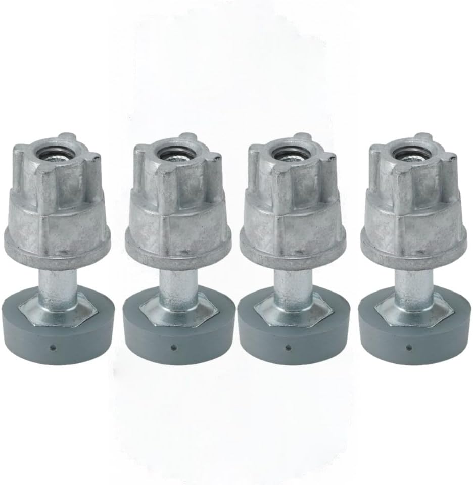 TrueCraftware- Set of 4 Foot and 3/8"-16 Threaded Insert Wire Shelving Unit Post Leveler - Leveler for Metal Storage Shelves Wire Shelving Rack for Precise Height Adjustments Kitchen Storage