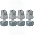 TrueCraftware- Set of 4 Foot and 3/8"-16 Threaded Insert Wire Shelving Unit Post Leveler - Leveler for Metal Storage Shelves Wire Shelving Rack for Precise Height Adjustments Kitchen Storage