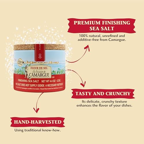 French Sea Salt Fleur de sel de Camargue by Le Saunier 4.4 oz
