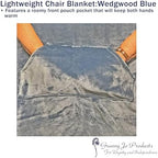 Granny Jo Products Lightweight Wheelchair Blanket, Wedgwood Blue