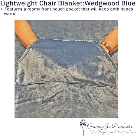 Granny Jo Products Lightweight Wheelchair Blanket, Wedgwood Blue