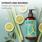 Best of Nature Lemongrass and Sage Massage Oil Blend - Non-Greasy Aromatherapy Massage Oil for Body, Skin & Face, Crafted with Pure Essential Oils, Half Gallon (64 fl oz)
