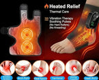 Foot Massager for Neuropathy Plantar Fasciitis Pain Relief, Cordless Heated Vibrating Cloud-Soft Ankle Wrap Feet Massage, Portable 2H Run Time, 6 Heats, 3 Modes, Auto-Off Timer, 1pcs