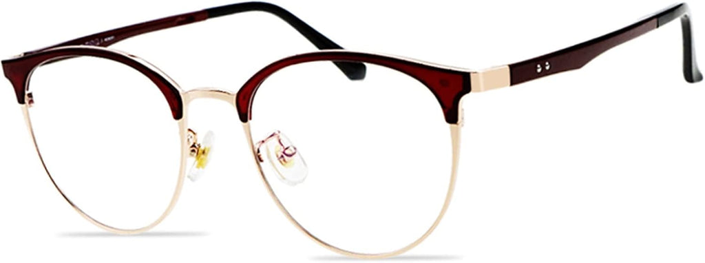 Blue Light Blocking Reading Glasses for Men Women Classic Browline Computer Eyeglasses Spring Hinge Reader (Color : Burgundy, Size : 1.5X)