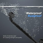 Anti-Slip Black Grab Bars 16 Inch w/Rubber Grip, iMomwee Stainless Steel Bathroom Wall Mount Oil Rubbed Black Grab Bar Handle, Safety Balance Handrail, Handicap Elderly Senior Assist Shower Handle