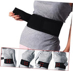 Portable Adjustable Self-heating Magnetic Therapy Waist Support Belt for Men Women Black with Dual Pull Straps for Lower Back Pain Relief and Compression