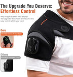 Cordless Shoulder Heating Pad with Detachable Remote, 5 Heat and 5 Vibration Heated Shoulder Wrap, Shoulder Brace Massager for Pain Relief, Warm Gifts for Women Men
