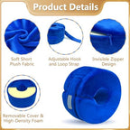 Zelen Foot Elevation Pillow Heel Ankle Elevator Wedge Foot Support Pillow Medical Ankle Cushion Feet Leg Rest for Bed Sore Pressure Ulcer Sleeping Elevated Foam Surgery Recovery (Blue, 1 PCS)