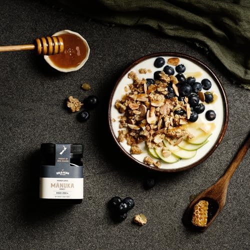 Gold Fern Honey - Raw New Zealand Manuka Honey | 8.8oz MGO 200+ | Pure, Natural, Unpasteurized, and Unfiltered Superfood Honey, Traceable from Hive to Hand.