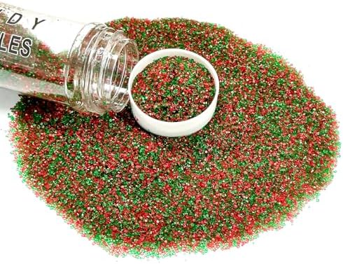 Edible Red and Green Sanding Sugar Sprinkles 142g/ 5.01oz Christmas Themed Sanding Sugar for Baking and Decorating Topping Cake Cookie Cupcake Topper Ice Cream Supplies