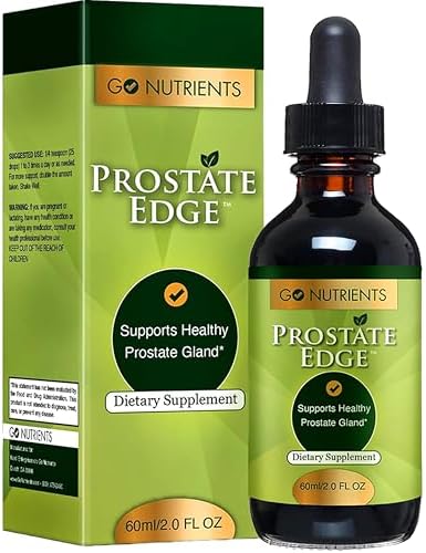 Go Nutrients Prostate Edge - Saw Palmetto & Pygeum Extract Supplement for Men’s Prostate Health & Relief - Organic Liquid Drops to Support Urinary Flow, Bladder Comfort & Vitality – 2oz