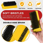 Boao 5 Pcs Hand Scrub Brushes for Nail Cleaning Fingernail Brush Soft Non Disposable Scrub Brush Plastic Hands Nail Cleaning Brushes for Men Women Kids (Yellow and Black)