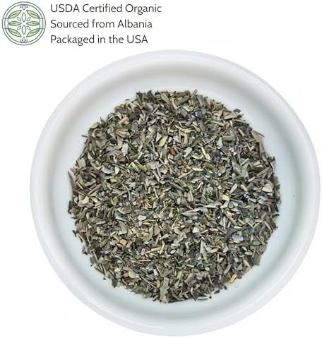 Organic Olive Leaf Tea 4 oz (113g), USDA Certified Organic Olive Leaves, Dried Hojas de Olivo Organico, Cut and Sifted