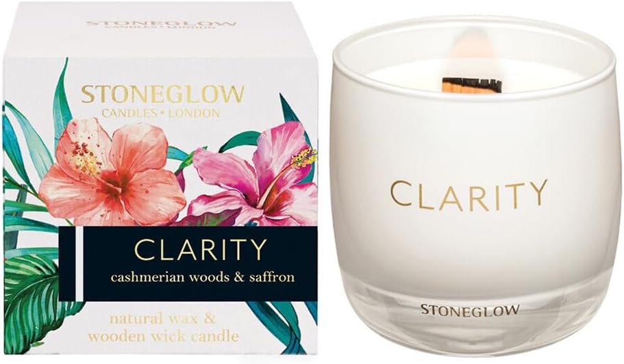 Stoneglow Candle Infusion Collection Clarity Cashmerian Woods & Saffron