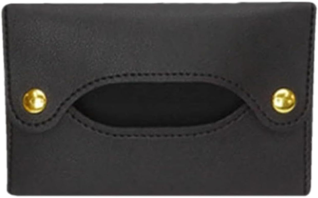 Pocket Tissue Holder - Tissue Holder | Travel Pouch for Tissue | Pocket Paper Towel | Tissue Bag Holder | Paper Towel Pu Leather Case | Paper Box Bag | Tissue Storage Bag (Black)