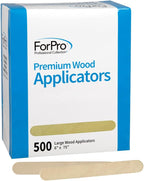 ForPro Professional Collection Premium Wood Applicators, Non-Sterile, Hair Removal Waxing Sticks, Large, 6" L x .75" W, 6 Inch, 500 Count (Pack of 1)